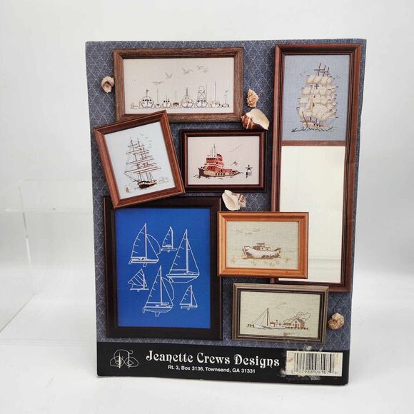 Lot of 2 Sailboat Ship Nautical Theme Cross Stitch Pattern Books SeaScapes - Picture 4 of 5
